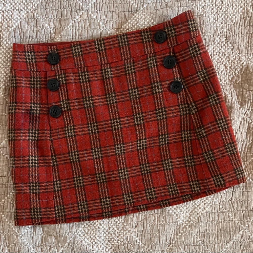 Gap mini skirt wool blend lined size 6